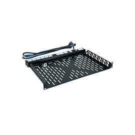 Estante para rack utilitario, Legrand AV, MIDDLE ATLANTIC, Serie U, 1 RU, ventilado, negro - U1V