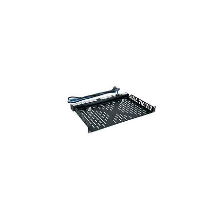 Estante para rack utilitario, Legrand AV, MIDDLE ATLANTIC, Serie U, 1 RU, ventilado, negro - U1V