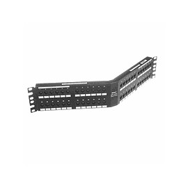 PANDUIT Panel de parcheo perforado, Cat 6, en ángulo, 48 - DPA48688TGY