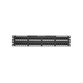 PANDUIT Panel de parcheo perforado, Cat 6A, plano, 48 - DP486X88TGY