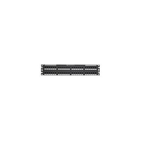 PANDUIT Panel de parcheo perforado, Cat 6A, plano, 48 - DP486X88TGY