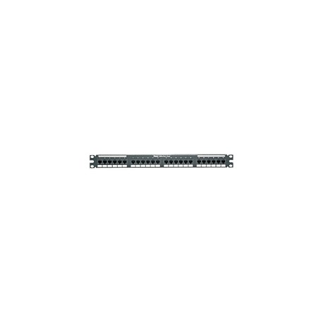 PANDUIT Panel de parcheo perforado, Cat 6A, plano, 24 - DP246X88TGY