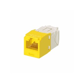 PANDUIT Módulo Mini-Com, Categoría 6, UTP, 8 posiciones, 8 cables, cableado universal, amarillo, estilo TG - CJ688TGYL