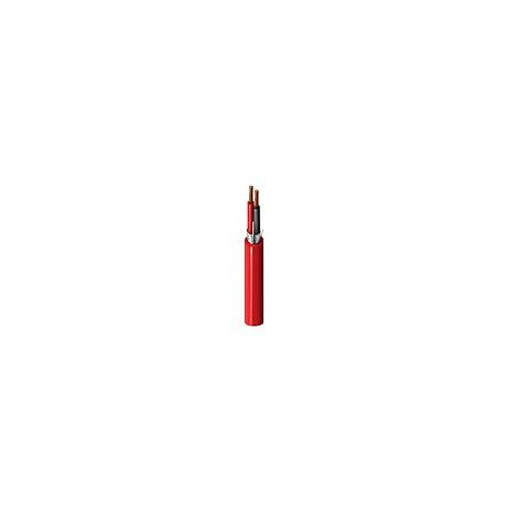 Cable Sistema Alarma contra Incendio 2 x 16AWG, conductor de cobre solido, aislamiento Polipropileno, cubierta PVC color rojo, 