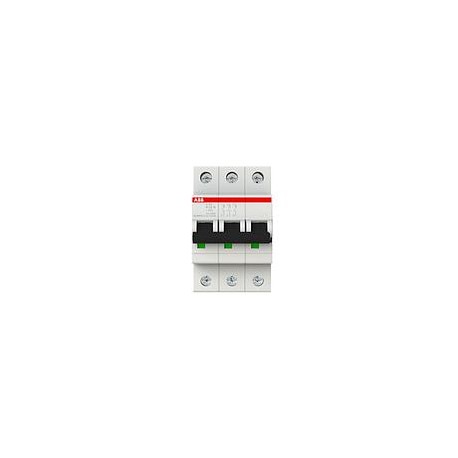 ABB Interruptor Automático, 63 A, 3 Polos, Curva K, 6kA, IEC - S203-K63