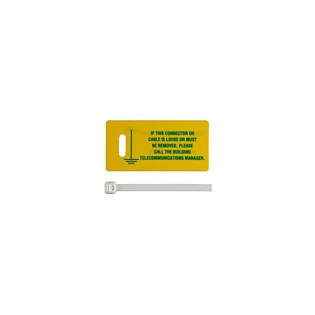 Rack Grounding Yellow Tag Kit, 10 tags &