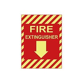 Adhesive Sign,PhotoLuminescent,'Fire Ext