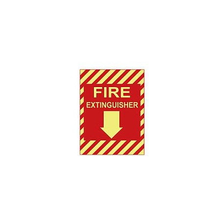 Adhesive Sign,PhotoLuminescent,'Fire Ext