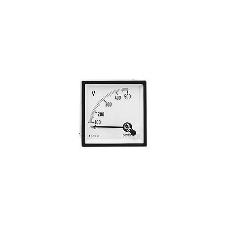 EC96 600V, Voltímetro para medida en alterna, hierro móvil, panel 96x96 - M10439.