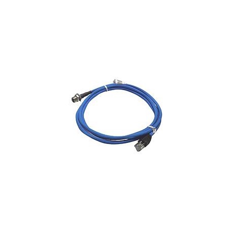 INTERNAL ENCLOSURE CORDSET, M12 RECEPT(FEMALE) - RJ45(MALE), BLUE TPE, STRANDED, UNSHIELDED, 24AWG, 2-PAIR, LENGTH 2.0M/CERTIFI