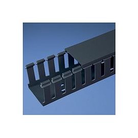 Slotted Duct, PVC,1.5X3X6',BLK