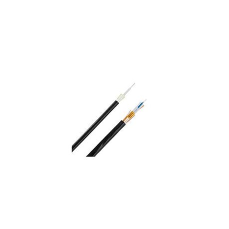 FIBRA OPTICA 6 FIBRAS 50/125µM (OM3) 10 GIG, RISER. INTERIORES/EXTERIORES. NEGRA