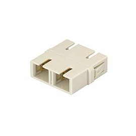 Adaptador de Fibra Óptica SC Dúplex, Panduit, multimodo, OM3/OM4, marfil - FADSCEI-L