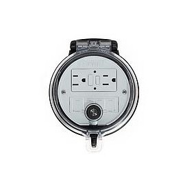 DATA ACCESS PORT, 4IN. BASE, GFCI OUTLET