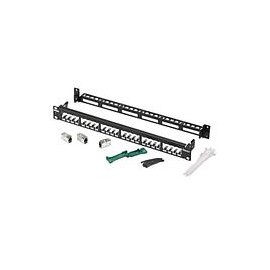 24-Port Modular Shielded Patch Panel wit