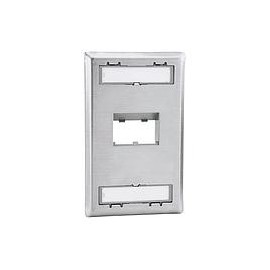 Faceplate, 2 Port, Single Gang Sloped Re