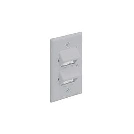 PANDUIT Placa Ejecutiva Inclinada, 4 puertos Mini-Com, Color Hueso - CFPSE4IW