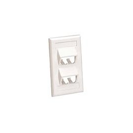 PANDUIT Placa frontal, 4 puertos Mini-Com, Color Marfil Eléctrico - CFPSE4EI