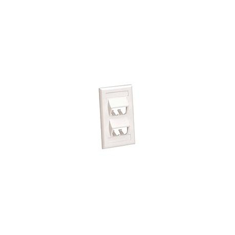 PANDUIT Placa frontal, 4 puertos Mini-Com, Color Marfil Eléctrico - CFPSE4EI