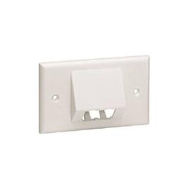 PANDUIT Placa frontal Horizontal Inclinada, Una Salida, Dos módulos Mini-Com™ - CFPHS2IW