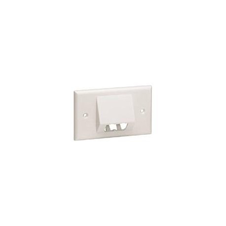 PANDUIT Placa frontal Horizontal Inclinada, Una Salida, Dos módulos Mini-Com™ - CFPHS2IW