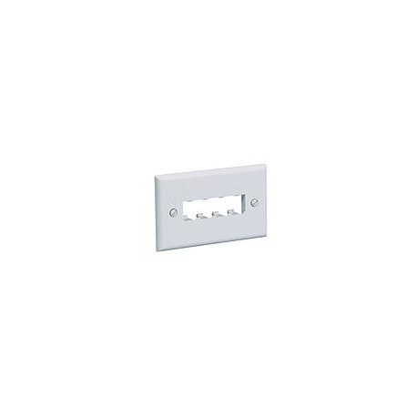 PANDUIT Placa frontal horizontal, Una Salida, Cuatro Módulos Mini-Com™ - CFPH4WH