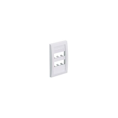 PANDUIT PanNet Placa frontal, Seis Módulos Mini-Com™, Blanco Marfíl - CFPE6EI