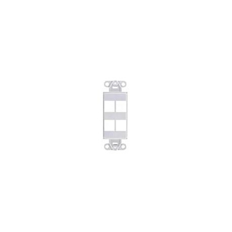 Adaptador Belden KeyConnect Deco, 4 puertos, plástico - UL94V-0, blanco eléctrico  - AX106575-EW