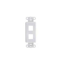 Adaptador Belden KeyConnect Deco, 2 puertos, plástico - UL94V-0, blanco eléctrico  - AX106573-EW