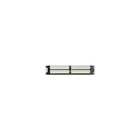 CAT5E HD-110 PATCH PANEL, 48-PORT, 2U, BLACK