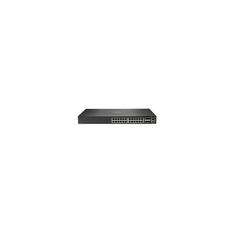 ARUBA6200FSwitch, 24 puertos, PoE+ 370 Watts, 4 puertos de Fibra SFP+ 1G/10G - JL725A