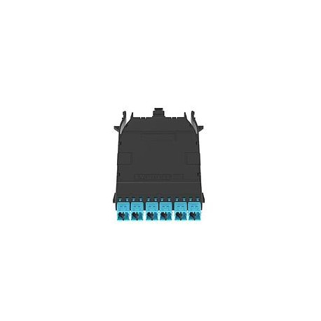 OM4 HD FLEX CASSETTE WITH 1 MPO TO 6 DUPLEX LC, OPTIMIZED INSERTION LOSS, UNIVERSAL POLARITY