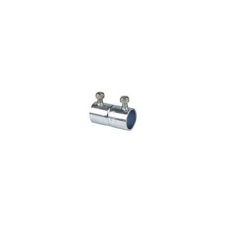 Cople de acero galvanizado para tubo Conduit, ajuste tornillo para diámetro1/2"