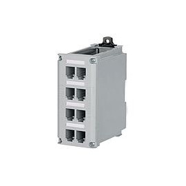 IndustrialNet, 8-port DIN rail mount shi