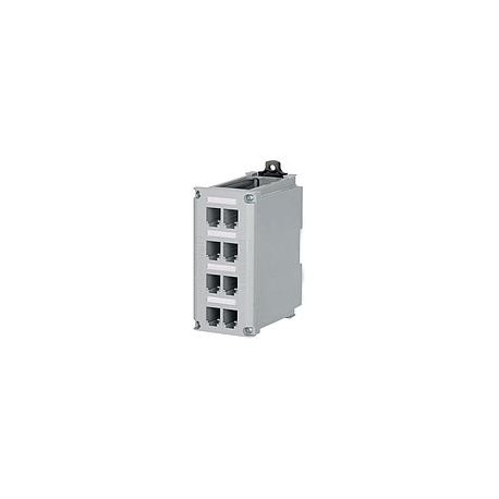 IndustrialNet, 8-port DIN rail mount shi