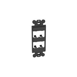 Placa de pared Panduit, RJ-45, 4 Puertos, negro - CFG4BL