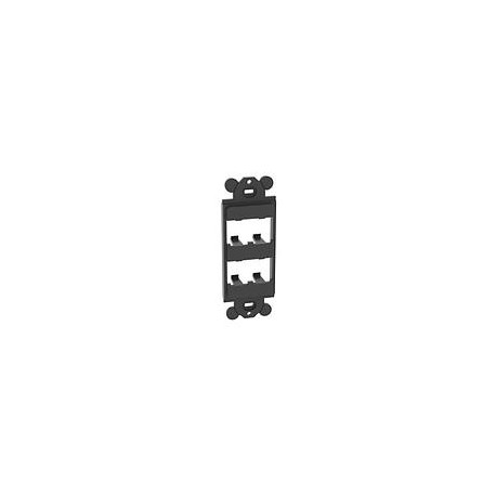 Placa de pared Panduit, RJ-45, 4 Puertos, negro - CFG4BL