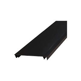 Hinged Duct Cover, PVC,1.5W X 6',Black