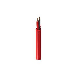 Cable Sistema Alarma contra Incendio 2 x 18AWG, conductor de cobre solido, aislamiento Polipropileno, cubierta PVC color rojo, 