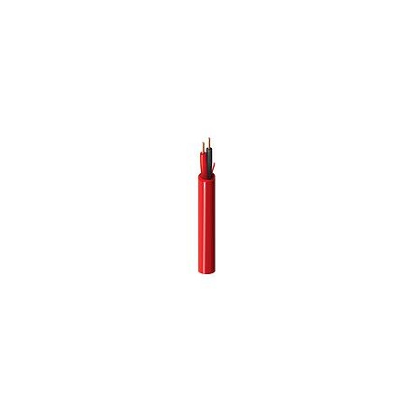 Cable Sistema Alarma contra Incendio 2 x 18AWG, conductor de cobre solido, aislamiento Polipropileno, cubierta PVC color rojo, 