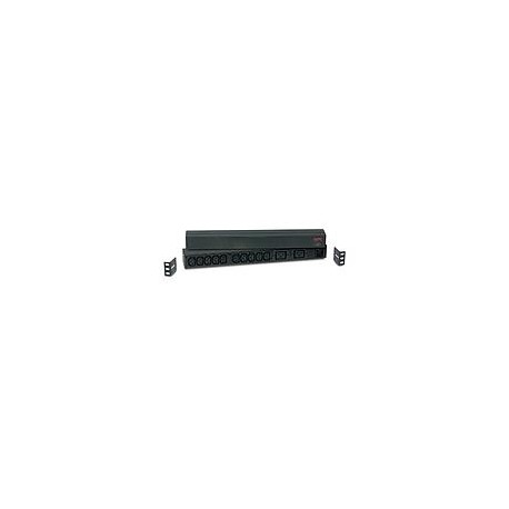 PDU para rack APC, básica, 1 U, 16 A, 208 y 230 V, (10) C13 y (2) C19 - AP9559