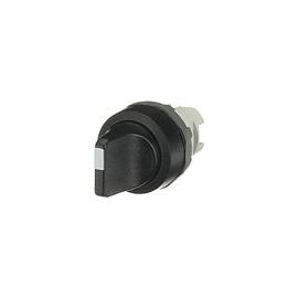 M3SS1-10B Switch selector negro 3 pos. fijas maneta corta, no ilum. agregar holder, contactos Serie Modular