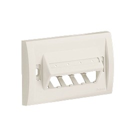 PANDUIT Placa frontal, Inclinada horizontal, 4 puertos, ABS, Blanco - UICFPHSE4IW