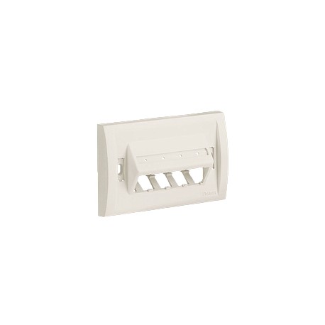 PANDUIT Placa frontal, Inclinada horizontal, 4 puertos, ABS, Blanco - UICFPHSE4IW