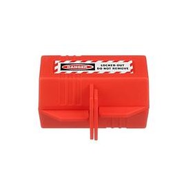 120 Volt AC Cord Lockout Device, Red.