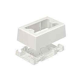 PANDUIT Caja de salida de dos piezas, Bajo voltaje, Banda única, PVC - JBX3510IWA