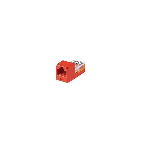 PANDUIT Módulo Universal, 8 cables, 8 posiciones, con bastidor, RJ45, Categoría 5e Mini-Com™, Rojo - CJ588RDY