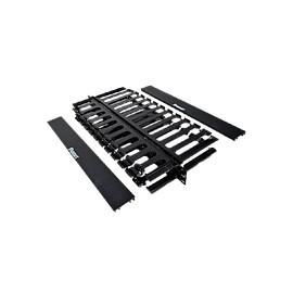 PANDUIT Organizador de cables horizontal, Doble cara, 1 UR, ABS, Negro - WMPSE