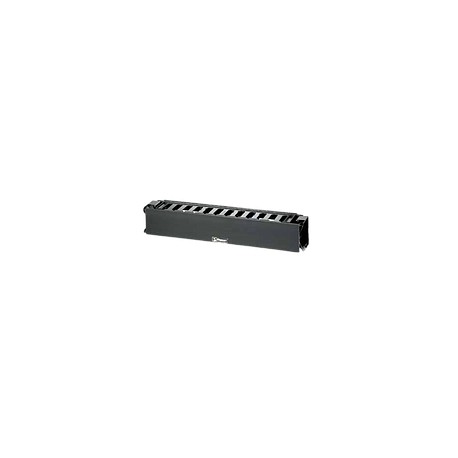 PANDUIT Organizador de cables horizontal, Una cara, 2 UR, ABS, Negro - WMPHF2E