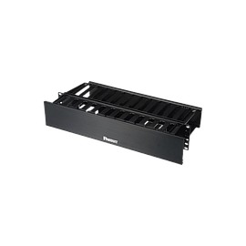 PANDUIT Organizador de cables horizontal, Doble cara, 2 UR, ABS, Negro - WMPH2E